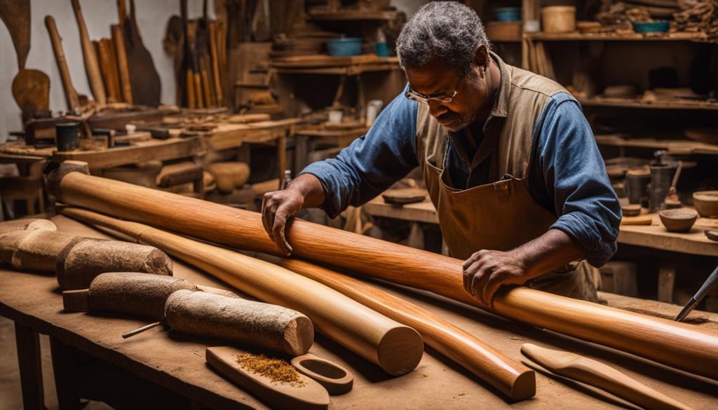 fabrication artisanale du didgeridoo